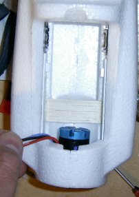 Balsa mount for the ESC